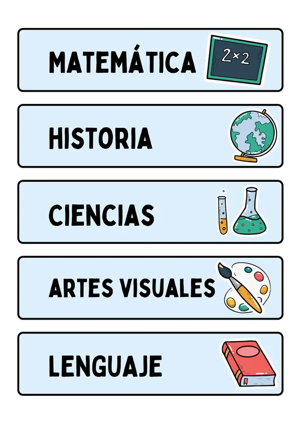 ROTULOS  PARA ASGNATURA 