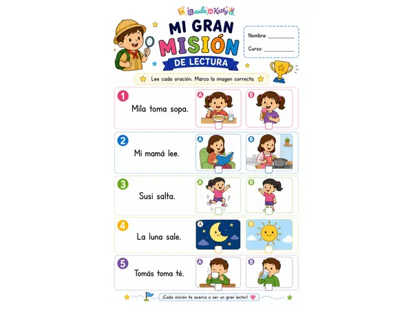 🚀 Mi Gran Misión de Lectura | 1° Básico