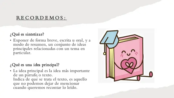 idea principal y secundaria de un texto 