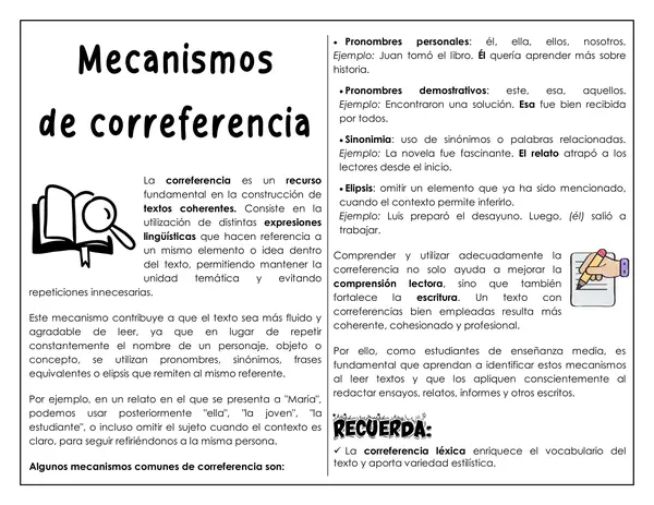 Guía de trabajo - Mecanismos de correferencia 2