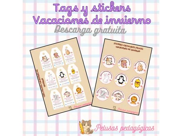 TAGS Y STICKERS VACACIONES DE INVIERNO 