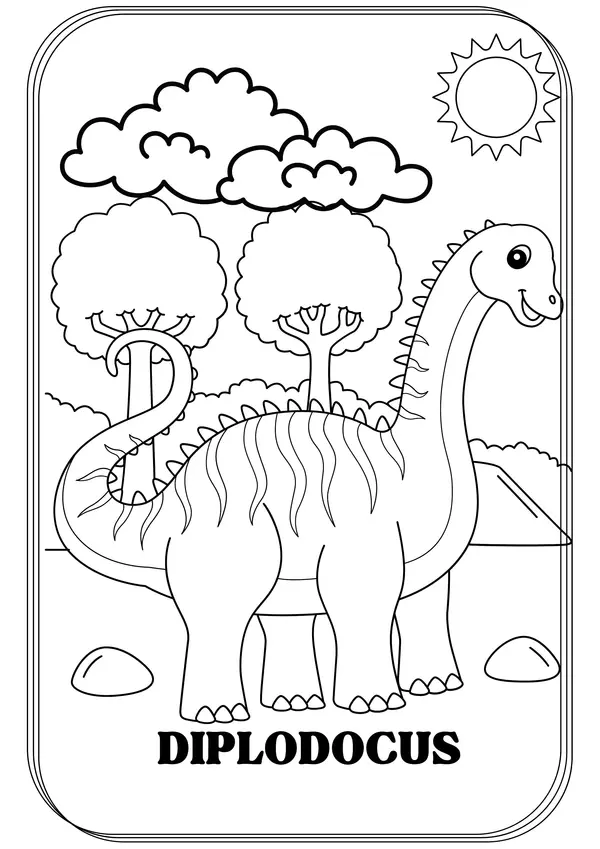 Libro para colorear de Dinosaurio - En inglés 