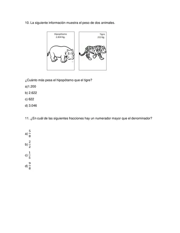 ENSAYO N° 1 SIMCE 4° BÁSICO MATEMATICA