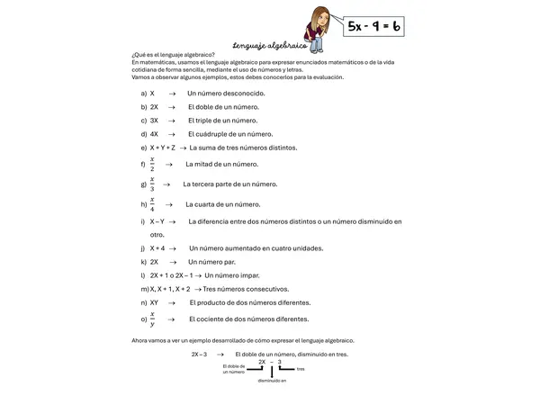 Lenguaje algebraico