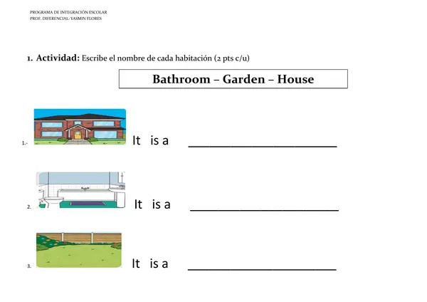 GUIA DEL HOGAR EN INGLES