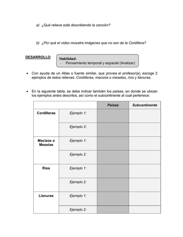 CÓMO ES NUESTRO CONTINENTE ( GUÍA DE APRENDIZAJE)
