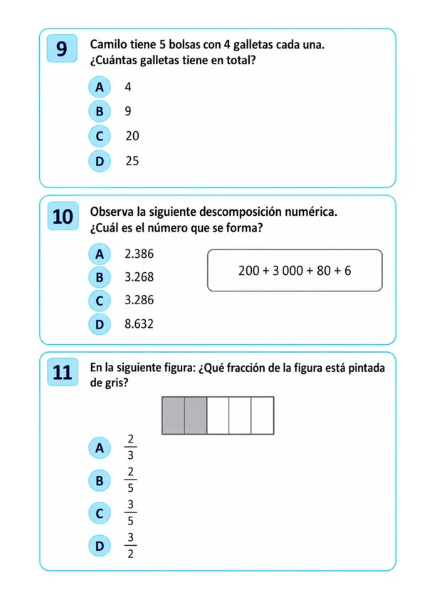 ENSAYO SIMCE 2 MATEMÁTICA 4°