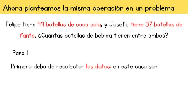 Suma con resolución de problemas 2 básico