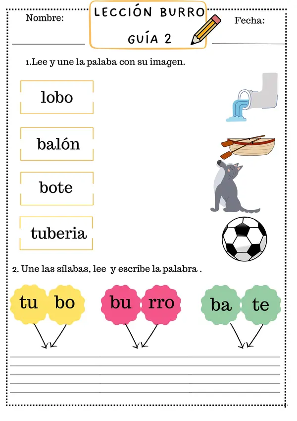 Lección Burro Metodo Matte (Letra b)
