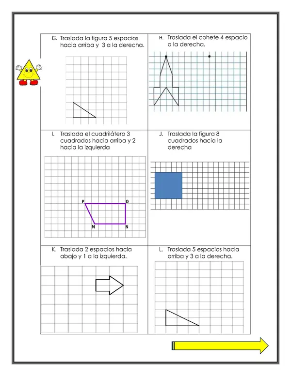 Guía editable Transformaciones Isométricas "TRASLACIÓN" en Word