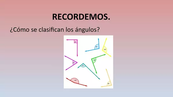 CLASIFICACION Y CONSTRUCCION DE ANGULOS, SEXTO BASICO, UNIDAD 3