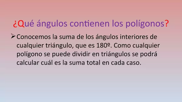 Presentacion Angulos en poligonos, Septimo Basico, unidad 3