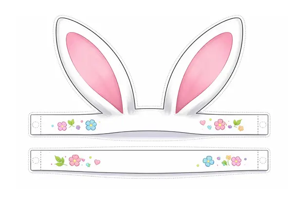 Orejas de Conejo Pascua DIY para armar y Colorear 