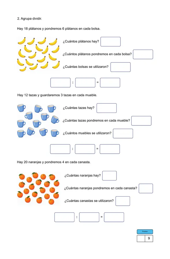 3° básico - Evaluación sumativa: División