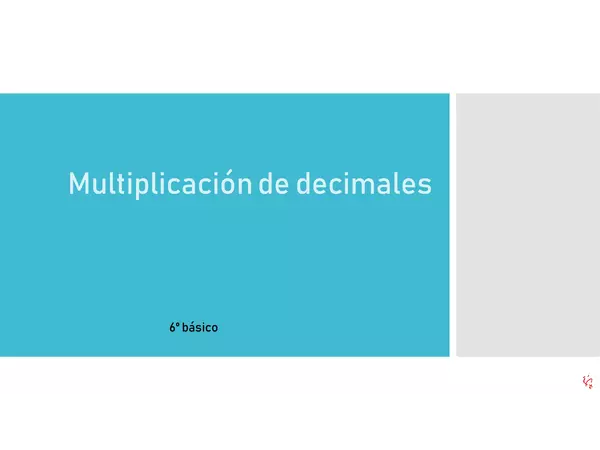 Multiplicación de decimal por decimal