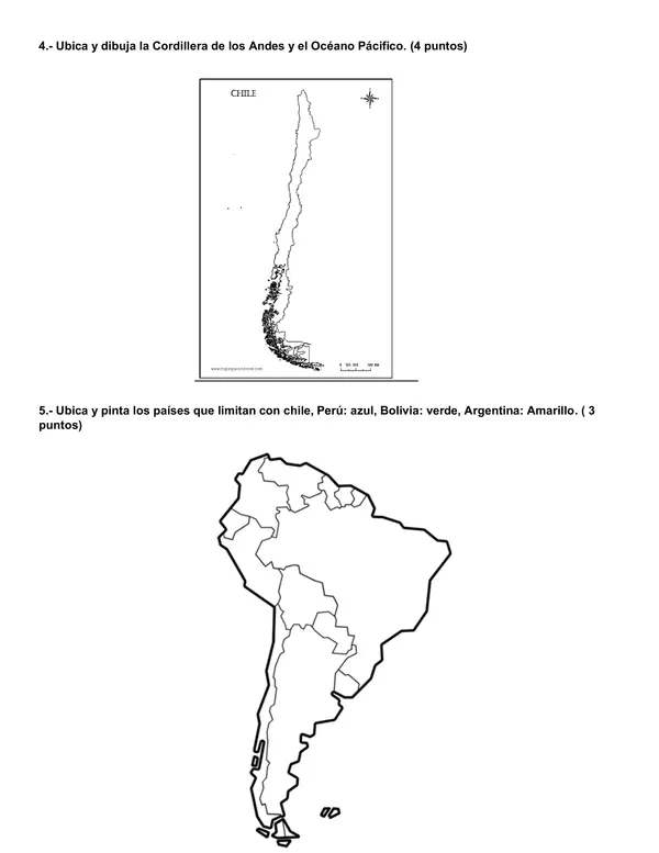 Prueba 1° Básico " Chile en mapas"