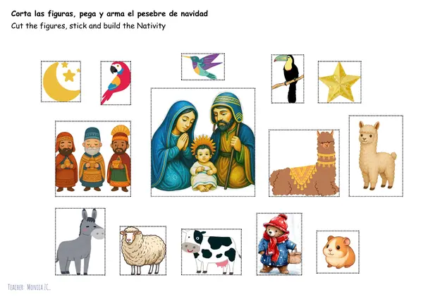 Flashcard Bilingues de Navidad - Arma tu Nativity