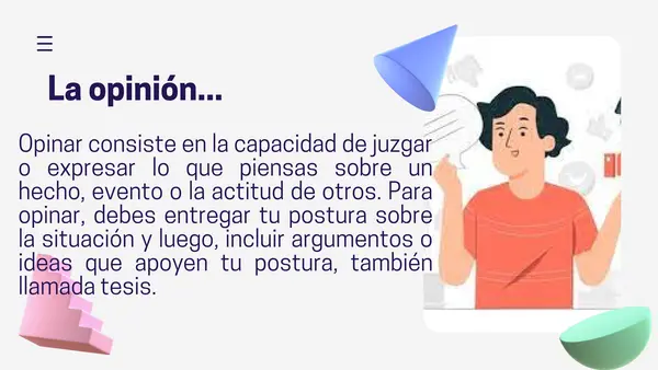 ​¡Aprende a Opinar! Presentación Interactiva: Tesis, Argumentos y Reflexión Crítica