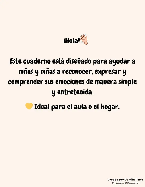 Reconozco mis emociones | Cuadernito socioemocional imprimible