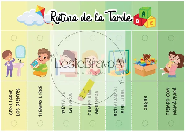 Rutinas de Mañana, Tarde y Noche (Material Modificable)