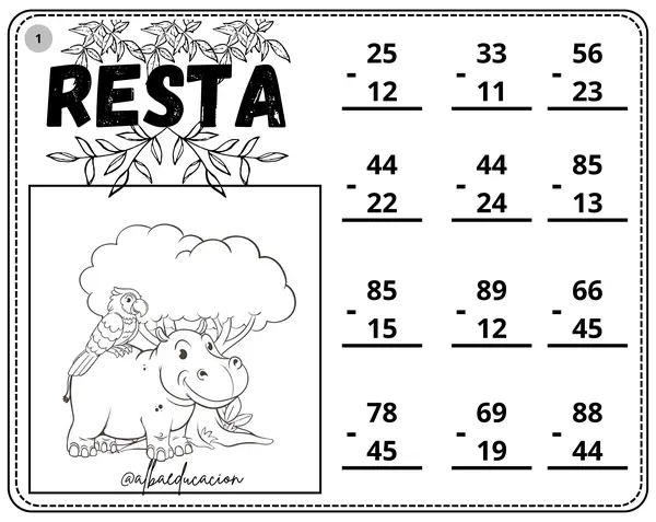 restas de dos cifras