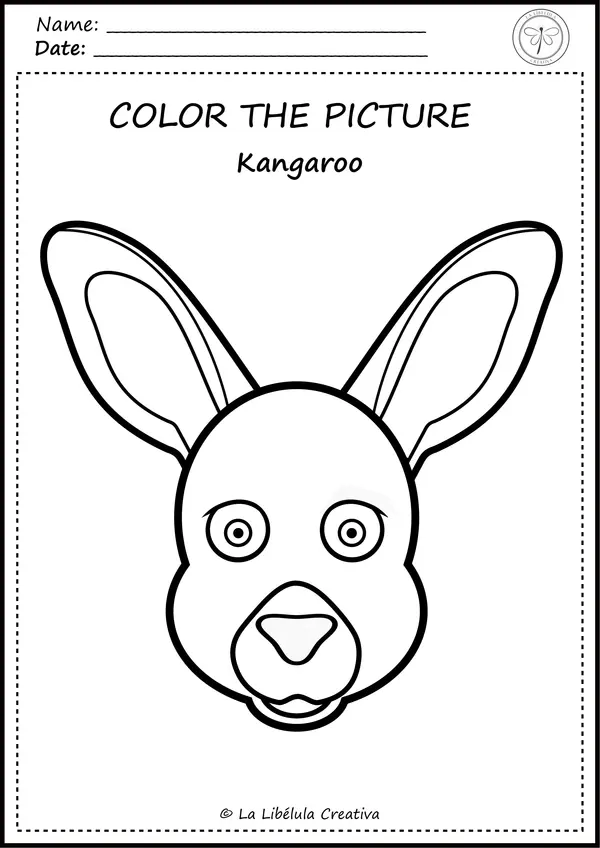 Worksheets coloring desert wild animals faces decorate craft no prep