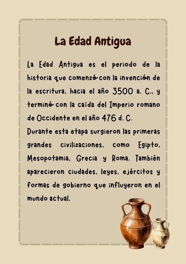 Fichas La Edad Antigua 