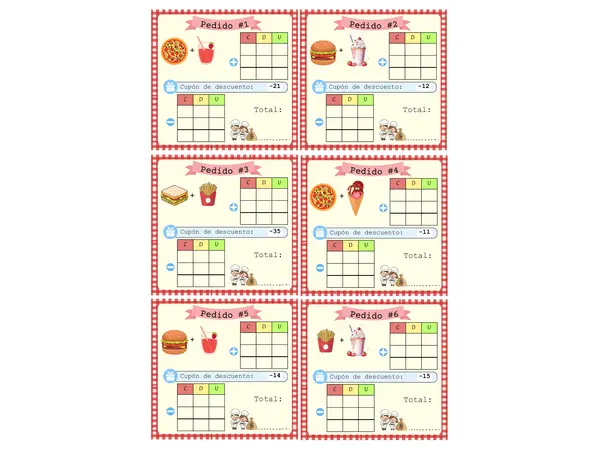Adición y sustracción hasta el 100 (sin reserva - canje)