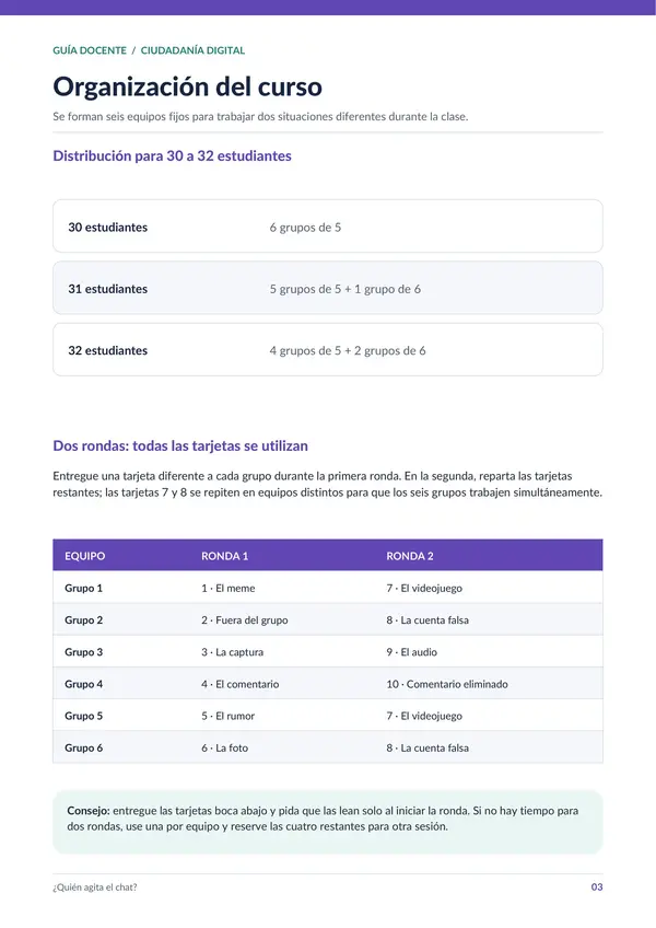 ¿Quién agita el chat? - Actividad de convivencia digital