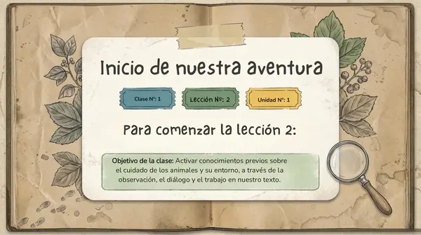 Clase 1 Lección 2 Unidad 1 "Para comenzar" 2° básico