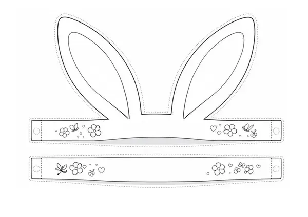 Orejas de Conejo Pascua DIY para armar y Colorear 
