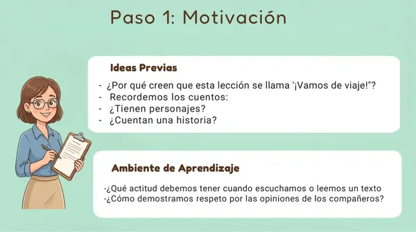 Lección 2 ¡Vamos de viaje! 2° Básico - Leo primero