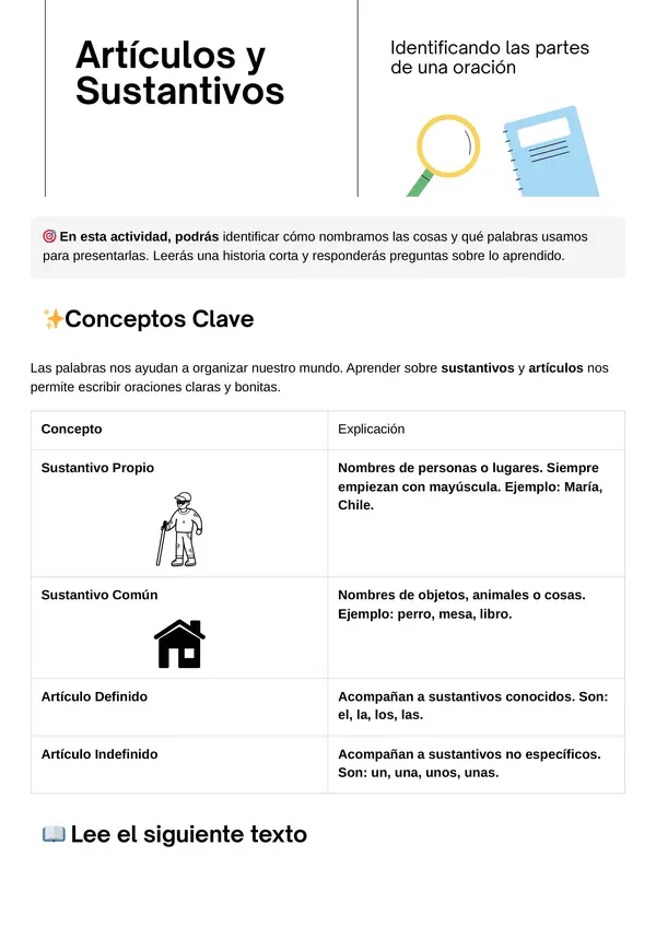 Guía Práctica de Sustantivos y Artículos