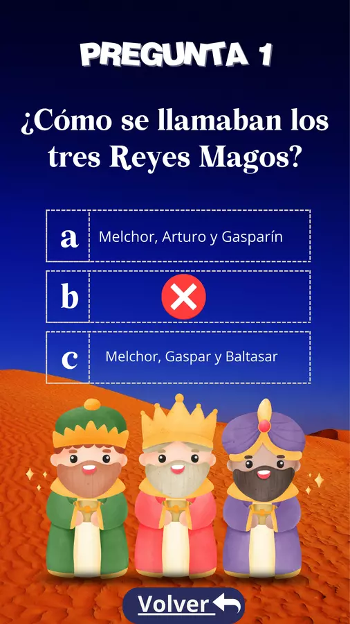 Juego interactivo: Preguntas sobre Reyes Magos 👑 