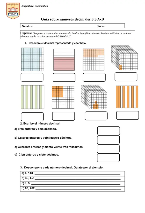 Guía sobre números decimales