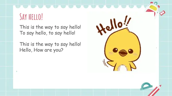 Hello, how are you? 