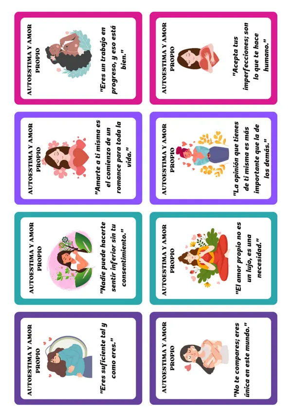 Tarjetas de Autoestima y Amor Propio 