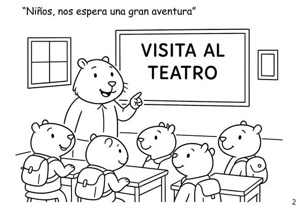 "La magia del escenario" para colorear 