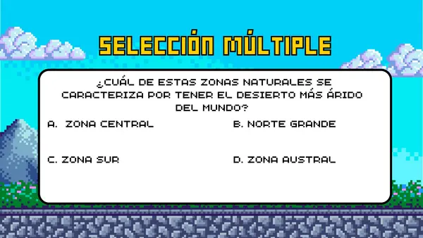 Juego trivia zonas naturales 5° básico (presentación con animación y sonido)