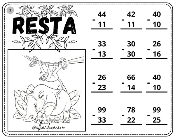 restas de dos cifras