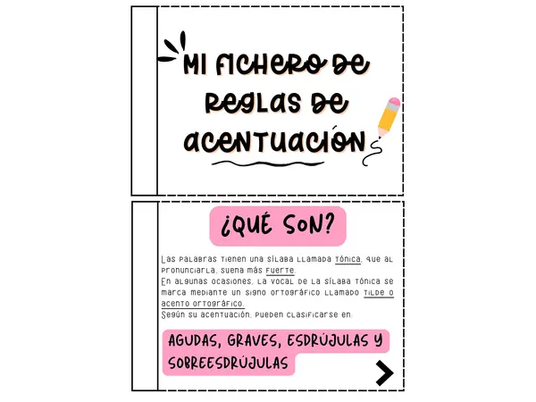 fichero de reglas de acentuación