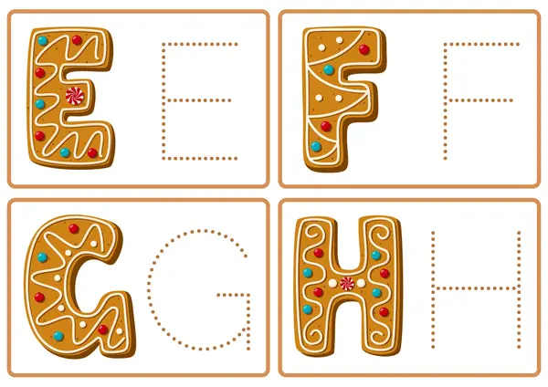 Galletas del abecedario navideño