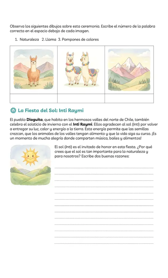 Ficha de trabajo pueblos originarios