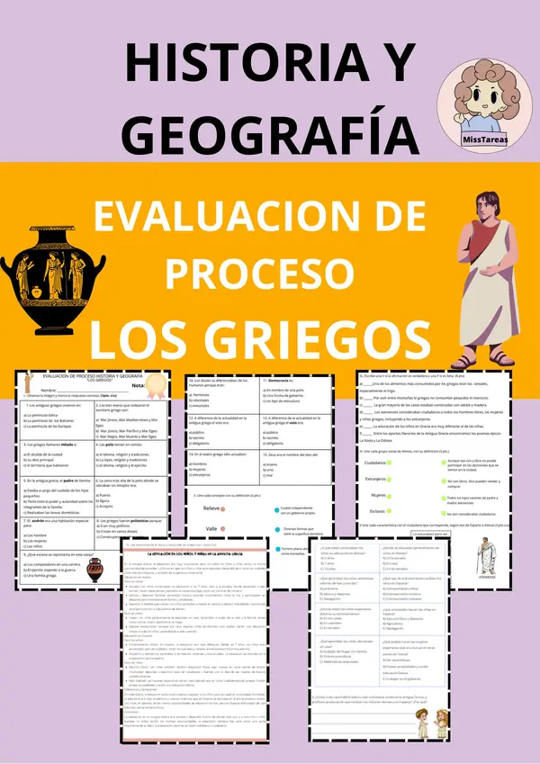 Evaluación Los antiguos griegos