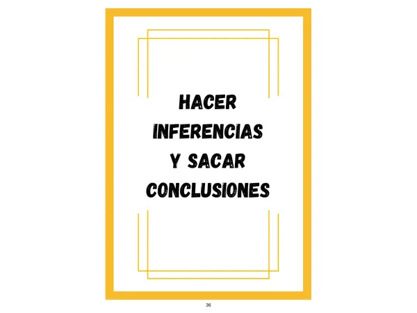 Hacer inferencias y sacar conclusiones