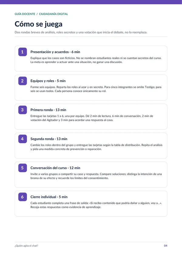¿Quién agita el chat? - Actividad de convivencia digital