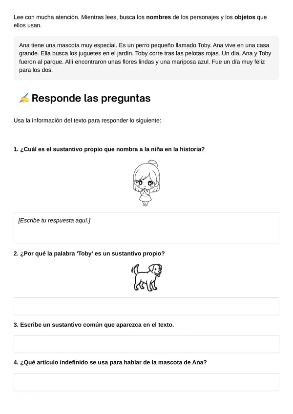 Guía Práctica de Sustantivos y Artículos