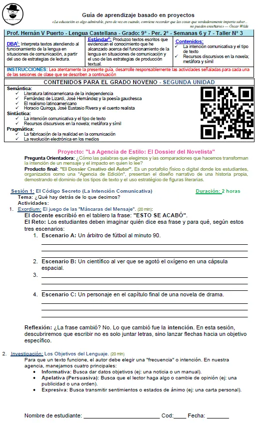 09M2SEM6-7 - La intención comunicativa y el tipo de texto, Recursos discursivos