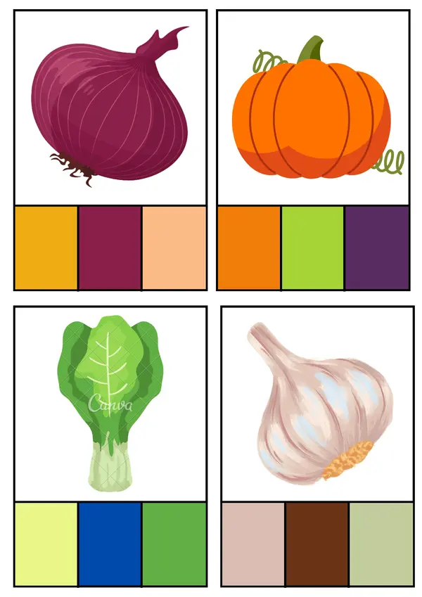 Los colores de frutas y verduras