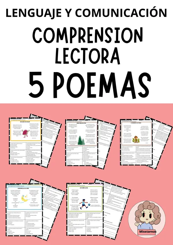 Comprensión lectora, Poemas Ficha 1